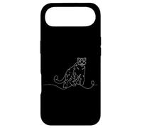Custodia per iPhone Air Snow Leopard Big Cat Line Art Mammal Art Zoologo