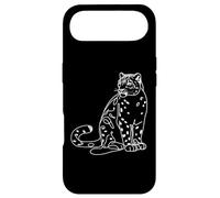 Custodia per iPhone Air Snow Leopard Big Cat Line Art Mammal Art Zoologo