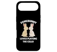 Custodia per iPhone Air Somebunny Loves Playing Violoncello carino coniglietto pasquale regalo
