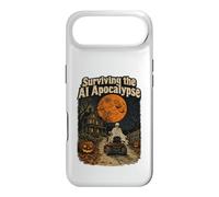 Custodia per iPhone Air Sopravvivere allo scheletro di Halloween retrò dell'apocalisse IA