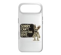 Custodia per iPhone Air Sorry Can't Already Dead Bye Divertente Scheletro Cervo Halloween