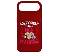 Custodia per iPhone Air Sorry Girls Mommy Is My Valentine Hearts leopardo e plaid