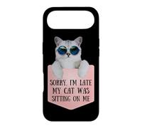 Custodia per iPhone Air Sorry I'm Late My Cat Was Sitting On Me Sarcastic
