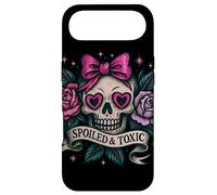 Custodia per iPhone Air Spoiled and Toxic Cute Skull Bow Roses Retro Edgy Estetica
