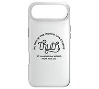 Custodia per iPhone Air Stampa di San Massimiliano Kolbe con scritta "No One Can Change Truth"