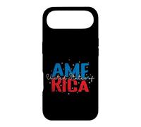 Custodia per iPhone Air Stati Uniti d'America in lettere blu e rosse
