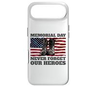 Custodia per iPhone Air Stivali USA Flag Soldiers per il Memorial Day Never Forget Our