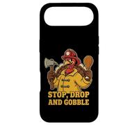 Custodia per iPhone Air Stop Drop and Gobble divertente pompiere Ringraziamento umorismo