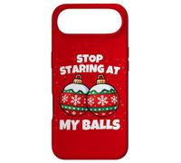 Custodia per iPhone Air Stop Staring at My Balls Funny Christmas Party Adult Humor