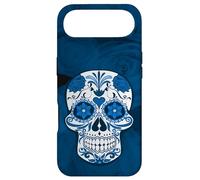 Custodia per iPhone Air Sugar Skull Phone Cases,Blue Flower Rose Skull Design Roses