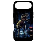 Custodia per iPhone Air T-Rex Dinosaur Roaring City at Night Graphic Design Japanese