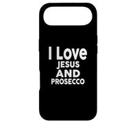 Custodia per iPhone Air T-shirt con scritta "I Love Jesus and Prosecco"