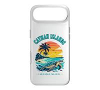 Custodia per iPhone Air T-shirt delle Isole Cayman Caraibi Paradise Sea Turtle Sunset