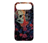 Custodia per iPhone Air Teschi colorati coppia innamorata con rose arte