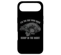 Custodia per iPhone Air Teschio militare NVG con scritta "I'm Who Goes BUMP IN THE NIGHT