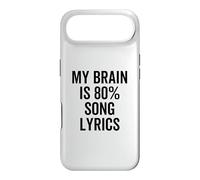 Custodia per iPhone Air Testo canzone My Brain is 80% Percent Funny Music Lover