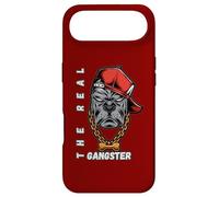Custodia per iPhone Air The Real Gangster Bulldog duro con cappello e catena Urban