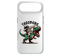 Custodia per iPhone Air Theodore Dabbing Astronauta su un cartone animato dinosauro