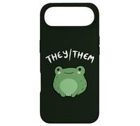 Custodia per iPhone Air They Them Pronouns Frog Cute Nonbinary Queer Aesthetic