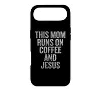 Custodia per iPhone Air This Mom Runs on Coffee and Jesus Funny