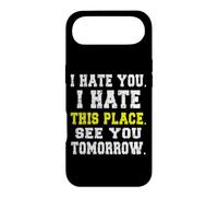 Custodia per iPhone Air Ti odio odio questo posto/Divertente design da lavoratore riluttante