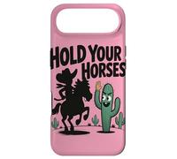 Custodia per iPhone Air Tieni a freno i cavalli Umorismo divertente con cowboy e cac