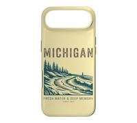 Custodia per iPhone Air Tipografia Vintage dei Grandi Laghi del Michigan