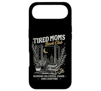 Custodia per iPhone Air Tired Moms Book Club Running on Coffee Chaos & Chapters