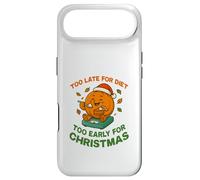 Custodia per iPhone Air Too Late for Diet, divertente disegno natalizio a forma di torta di zucca