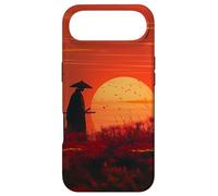 Custodia per iPhone Air Tramonto samurai giapponese nel Vaporwave Harajuku retro 90s