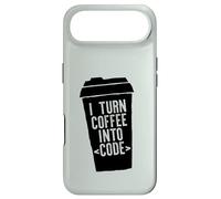 Custodia per iPhone Air TRASFORMO IL CAFFÈ IN CODICE Web Developers Coding Meme SUL RETRO