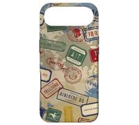 Custodia per iPhone Air Travel Stamps Vibrant Stylish Summer Theme World Map