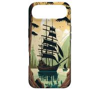 Custodia per iPhone Air Tre sailboat masted in cove, framed by forest.