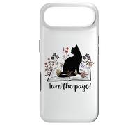 Custodia per iPhone Air Turn the Page Books & Cats Black Cat Women Floral Book Lover