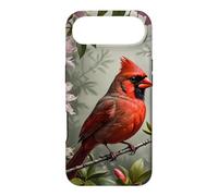 Custodia per iPhone Air Uccello cardinale settentrionale circondato da fiori di rododendro