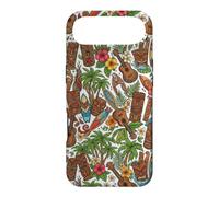 Custodia per iPhone Air Ukulele Tiki hawaiano con fiori di ibisco e palma