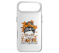 Custodia per iPhone Air Uno psicologo scolastico grato Messy Bun autunno Ringraziamento