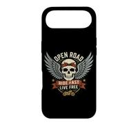 Custodia per iPhone Air Vintage Biker Skull Moto Rider Open Retro Road Emblem