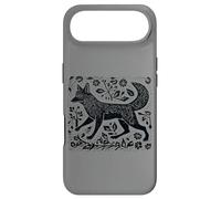 Custodia per iPhone Air Vintage Cottagecore Folk Art Fox Linocut dall'aspetto fresco