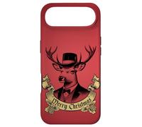 Custodia per iPhone Air Vintage Dapper Stag Merry Christmas formale Holiday Graphic