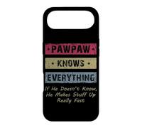 Custodia per iPhone Air Vintage Pawpaw Knows Everything Dad Father Father's Day