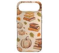 Custodia per iPhone Air Vintage Pumpkin Fall Leaves and Books Bookworm Bookish