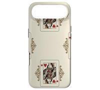 Custodia per iPhone Air Vintage Queen of Hearts carte da gioco ripetuto Art Design