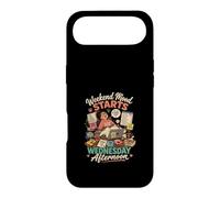 Custodia per iPhone Air Weekend Inizia Mercoledi Design Divertente Gatto