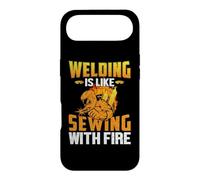 Custodia per iPhone Air Welding Is Like Sewing With Fire Funny Welder Welders Lovers