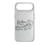 Custodia per iPhone Air When Words Leave Off Music Begins Microfono vintage