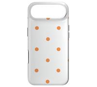 Custodia per iPhone Air White and Orange Polka Dots Classic Polkadots Cute Preppy
