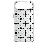 Custodia per iPhone Air White Black Molecule Atom Connected Dot Monochrome Pattern