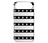 Custodia per iPhone Air White Black Simple Star Stripe Lines Horizontal Pattern