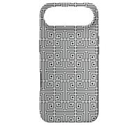 Custodia per iPhone Air White Black Square Labyrinthine Spiral Op Art Pattern
